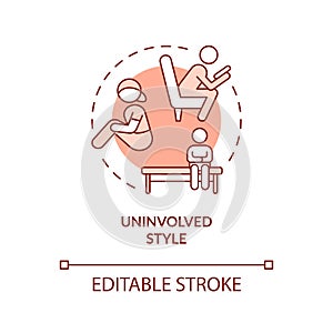 Uninvolved style terracotta concept icon