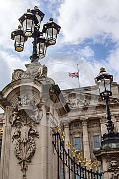 Union Flag at Half Mast to Mark the Death of Queen Elizabeth II at Buckingham Palace