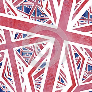 Union Jack Flag Collage Abstract