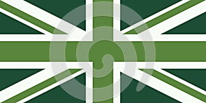 Union Jack Flag with a green effect