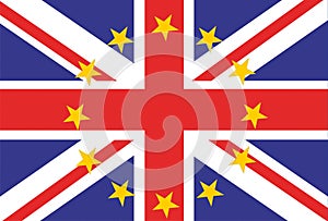 Union Jack Flag of the United Kingdom and European Union Flag uk