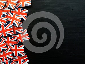 Union Jack Flags on a Blackboard