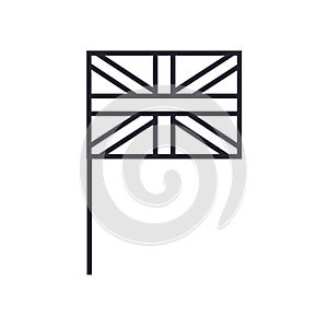 Union jack icon vector sign and symbol isolated on white background, Union jack logo concept