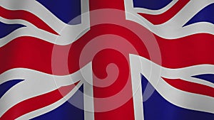 Union Jack UK background flag waving national Patriotism - seamless video loop animation