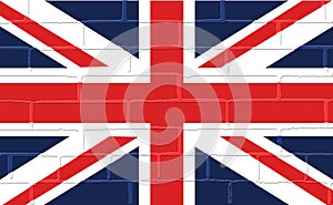 The Union Jack, or Union Flag, ON BRICKS