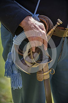 Union Soldiers waiting for battle