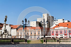 Union square with Holy Trinity statue.