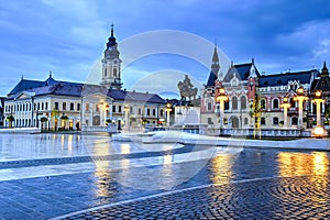 Union square in Oradea, Romania photo