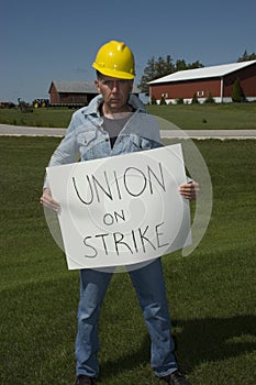 Union worker on Strike photo