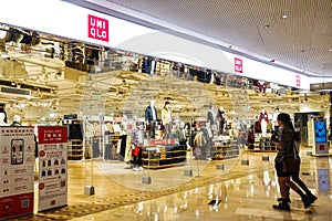Uniqlo logo fashion retail shop   front