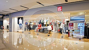 Uniqlo logo fashion retail shop front