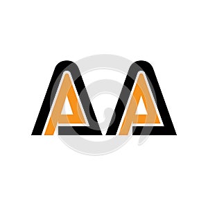Unique AA Logo vector design