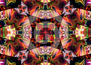 Unique abstract background.kaleidoscope Line and light color texture triangle Fractal Geometric.