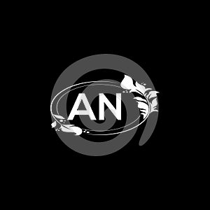 AN circle Unique abstract geometric logo design