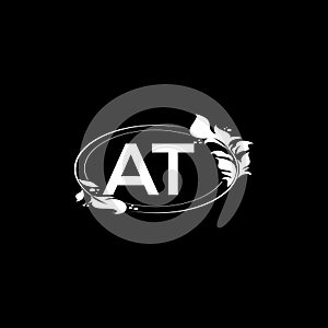 AT Unique abstract geometric logo design