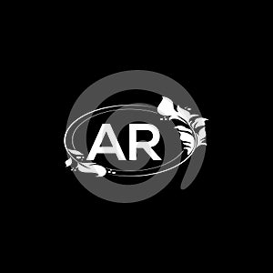 AR circle Unique abstract geometric logo design