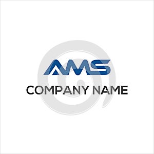 AMS Creative Unique abstract modern geometric vector symbol font logo design photo