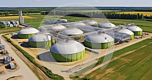 A Unique Aerial Insight into a Modern Biogas Plant for Clean Biofuel