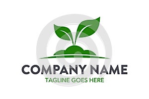 Unique agriculture and farming, landscape logo template