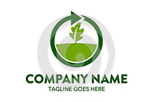 Unique agriculture and farming, landscape logo template