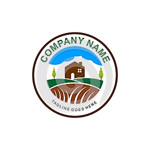 Unique agriculture logo template