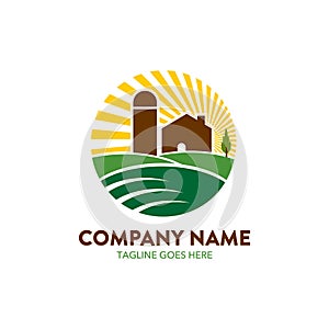 Unique agriculture logo template