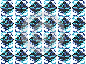 Unique alphabet pattern isolated for white background photo