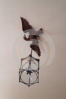 Unique antique eagle light fitting