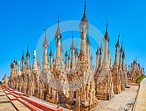 The unique architectural site of Kakku Pagodas, Myanmar