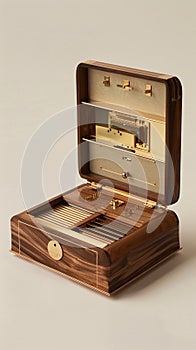 A unique, artisanal music box that combines bespoke craftsmanship with automated melody programming for personalized tunes