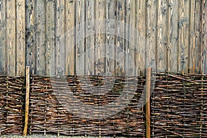 Unique background of wood fencing