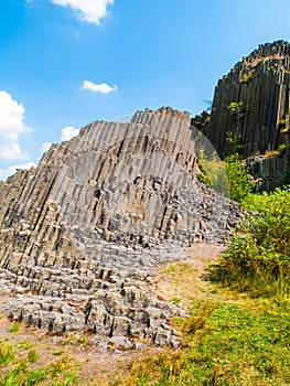 Unique basalt organ pipes of Panska skala near Kamenicky Senov in Northern Bohemia, Czech Republic