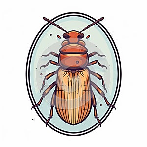 Unique Beetle Design: Cartoon Insect Vector Illustration