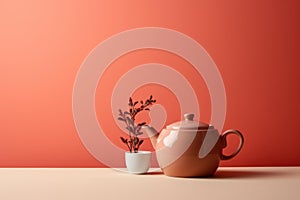 Unique Book tea composition. Generate Ai