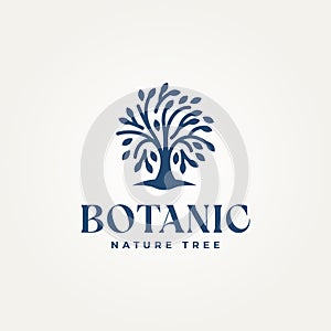 unique botanical tree nature plant icon logo vector illustration design