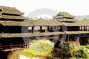 The unique buildings of the nationality in Sanjiang, Guangxi Province