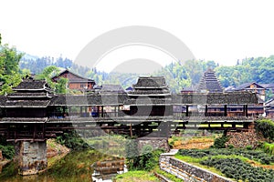 The unique buildings of the nationality in Sanjiang, Guangxi Province