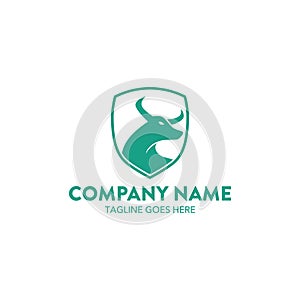 Unique bull logo template. vector. editable