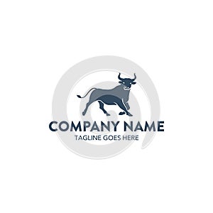 Unique bull logo template. vector. editable