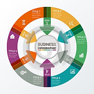 Unique Business Infographics options. Vector infographic element. - Vector