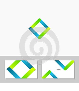 Unique Businness for IT Application Logo Vector & Namecard busiines card Vector