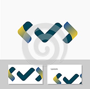 Unique Businness for IT Application Logo Vector & Namecard busiines card Vector