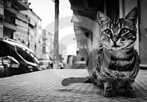 Unique Cat Close Up Portrait