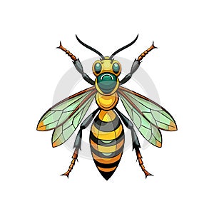 Unique Chalcid Wasp Realistic Illustration