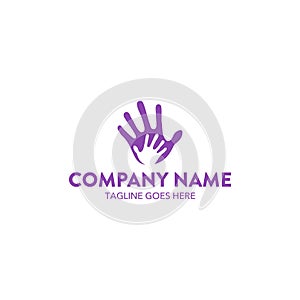 Unique charity logo template. vector. editable