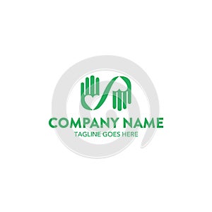 Unique charity logo template. vector. editable