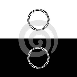 Unique circle vector logo template