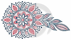 Feather Mandala Design, Spiritual Abstract Vector Illustration, vector design Generative AI