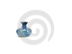 Unique clay vase for home decoration isolated White background