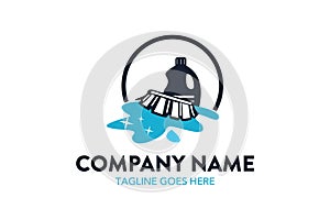Unique cleaning and maintenance service logo template